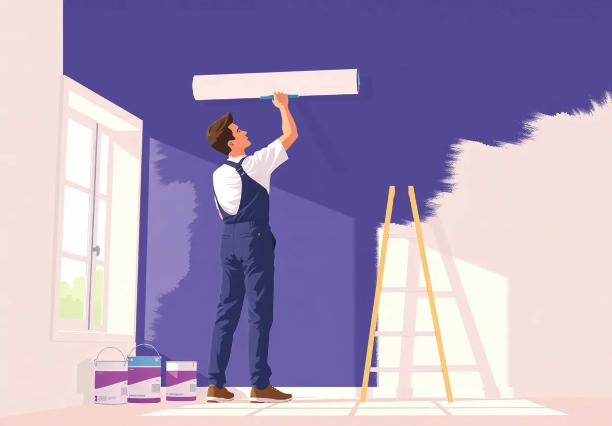 Peintre Aubergenville 78410 en intervention sur un chantier
